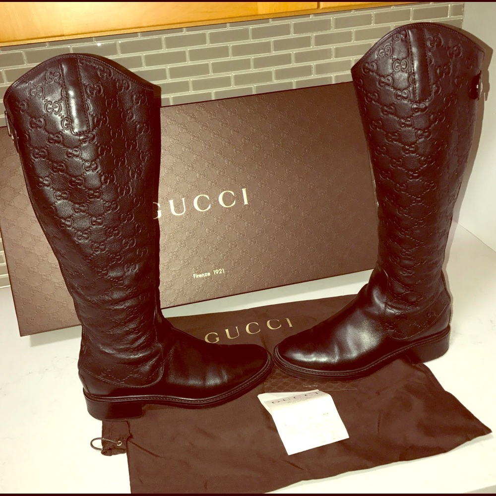 GUCCI BOOTS Style296161 A9L20 1000 BlackGuccissima